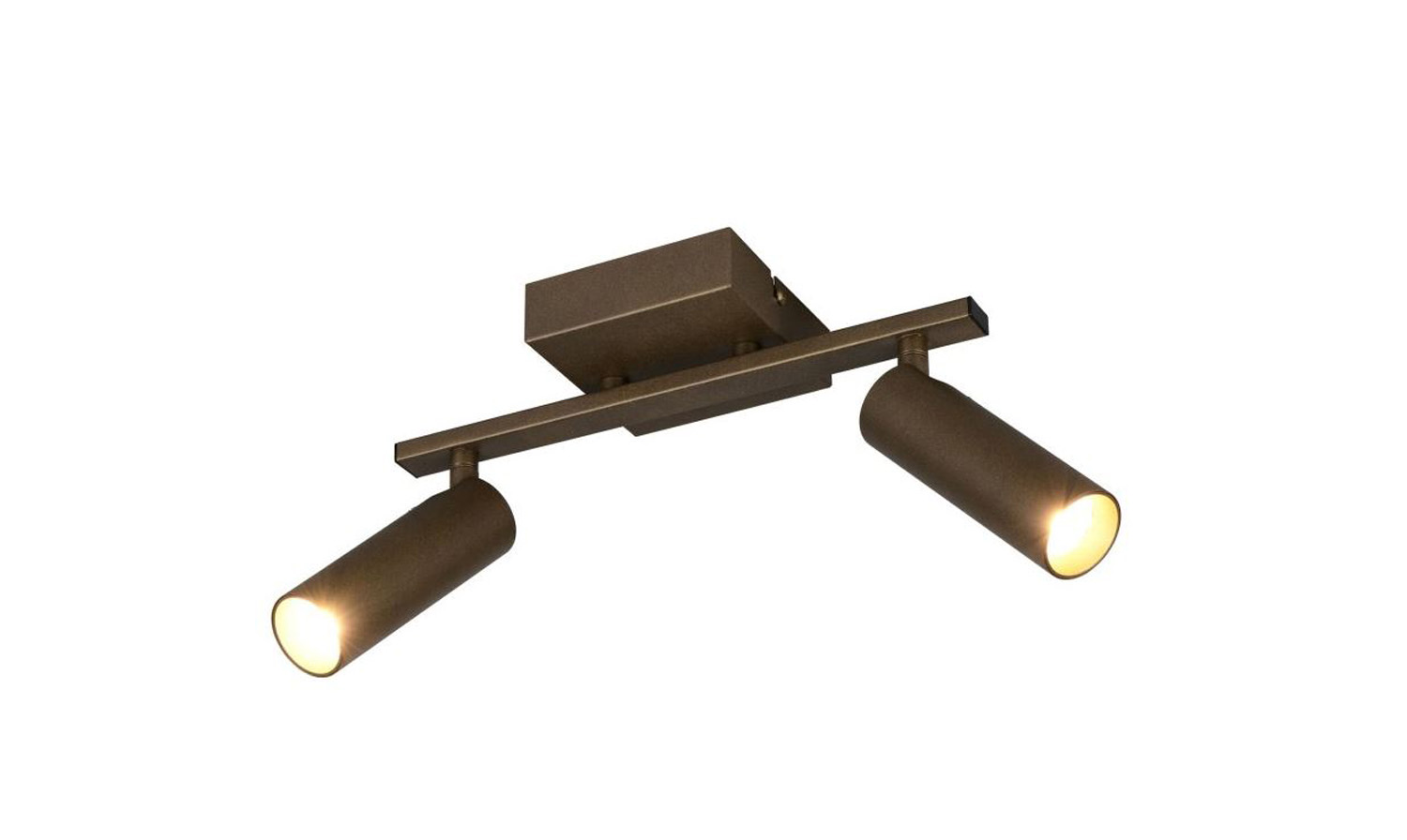 Opbouwspot - brons - 28x15x17cm - dimbaar - 2xGU10 max. 5W