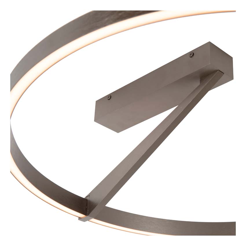 Lucide Premium Applause - Plafonnier - Ø60cm - LED dimmable - CCT - 1x40W 2200K/4000K - Fer gris