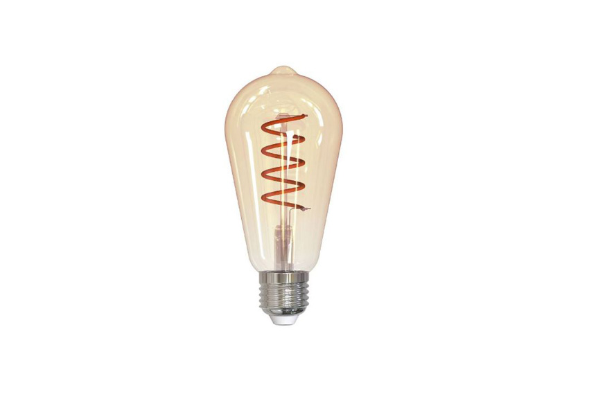 LED lamp - E27 - amber - 14,5cm - dimbaar - 1x7W - 806lm - 2200K - 2 stuks