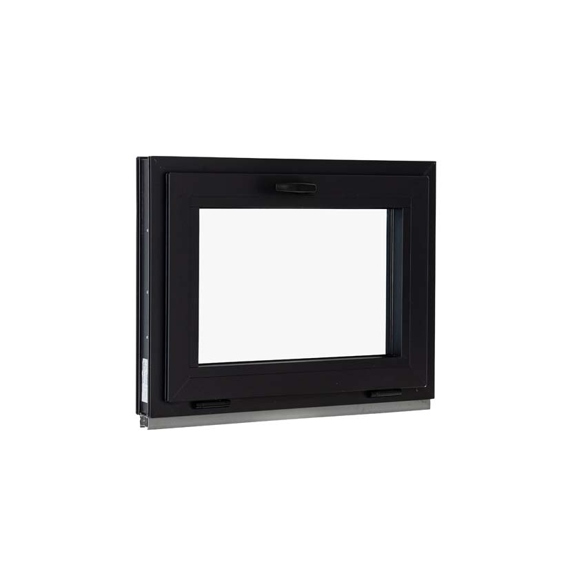 Châssis battant pvc Deceuninck Elegant Infinity noir/noir B800xH600 mm