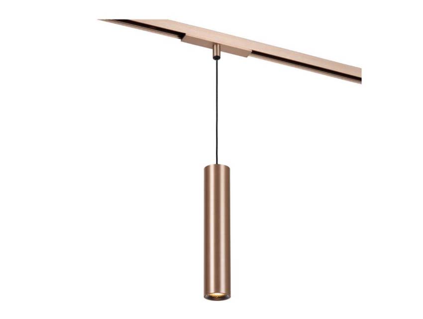 Lucide Premium Linial Luxus Suspension - Système de rails à 1 phase / Éclairage intelligent sur rail - 48V - 1xLED Dimmable - Champagne