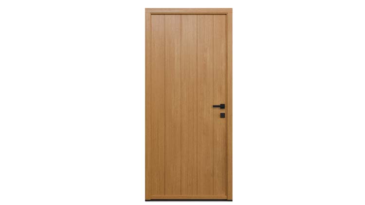 Porte extérieure bois Duero meranti naturel 980x2180mm ouvrant à droite