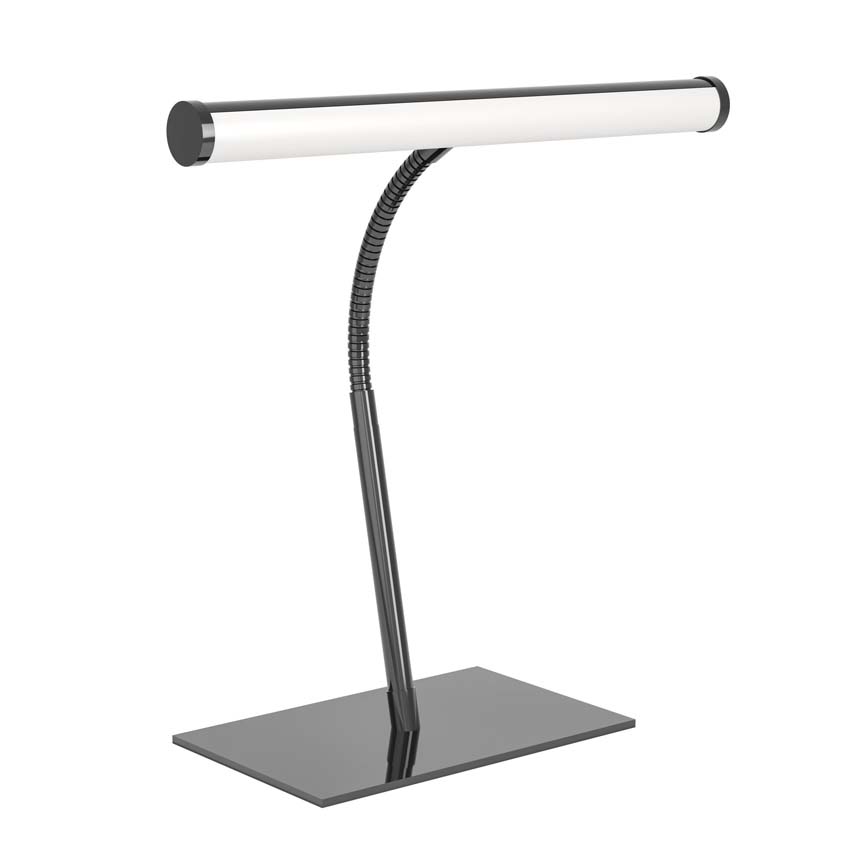 Lampe de table - Noir/nickel - H45cm - Dimmable - LED - 1x5W - 2700-6500K