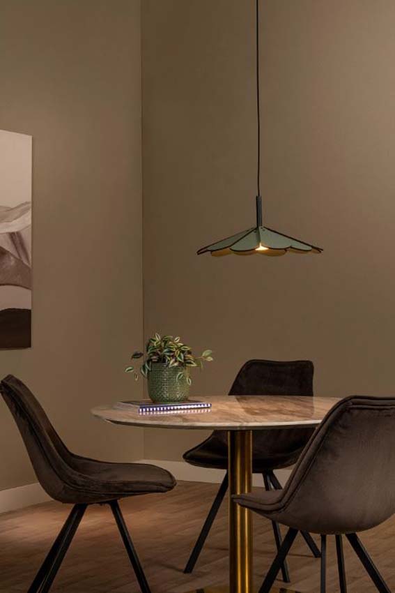 Lucide Essential Blomster - Suspension - Ø47cm - LED Dimmable - 1x9W 3000K - Vert