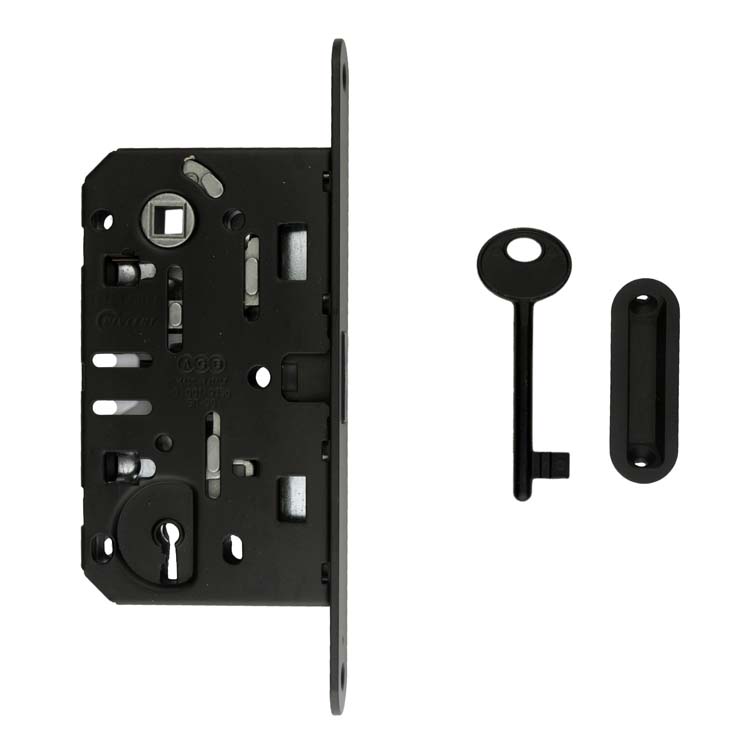 Serrure aimant proAGB 22mm plaque frontale noir 90mm
