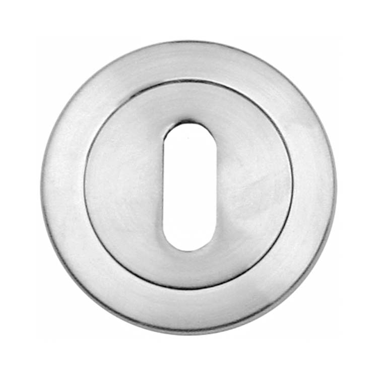 Sleutelplaatje pro rond draairozet inox look