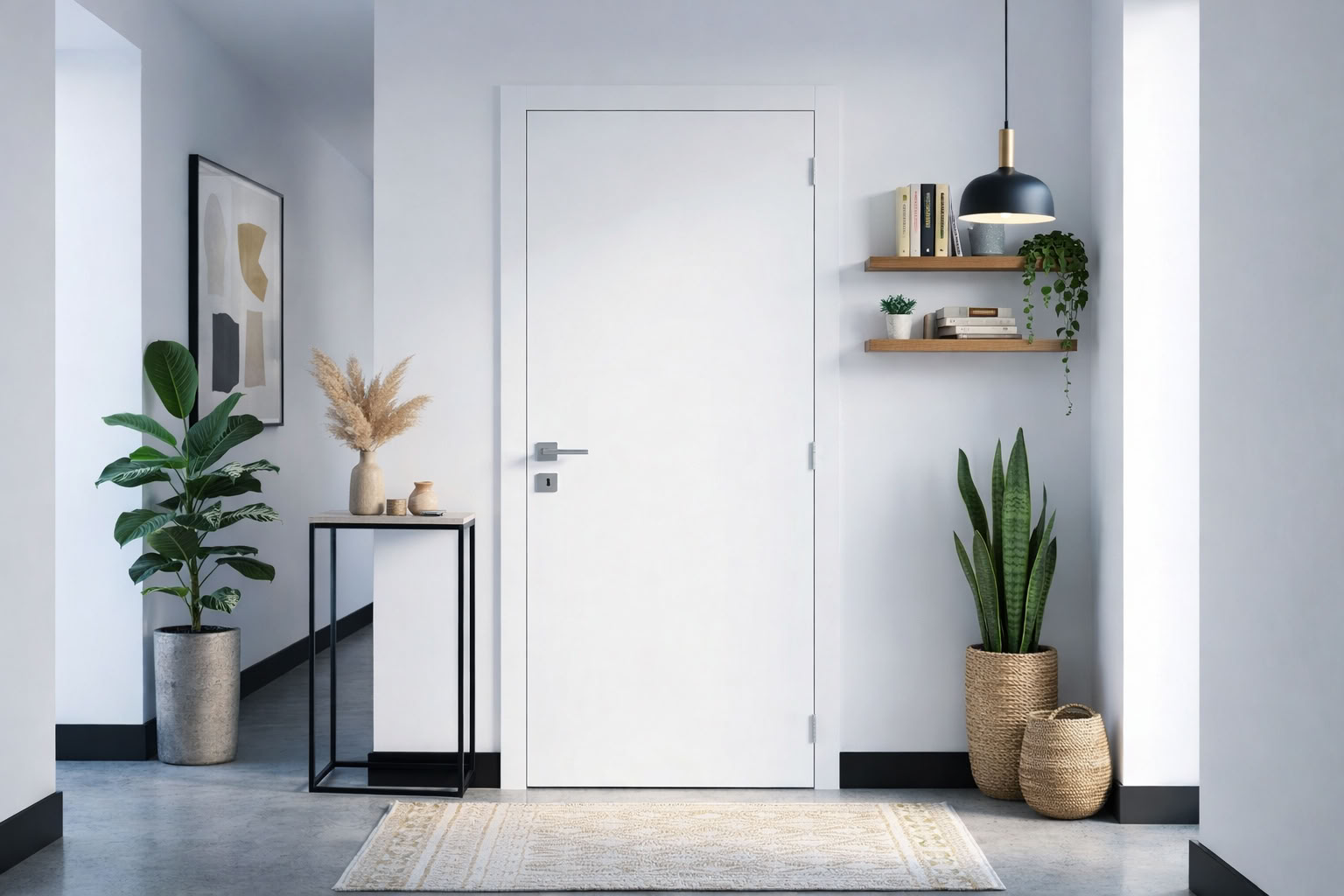 Complete binnendeur Palladium wit 211,5x83cm tubespaan omkeerbaar + deurkast 16,5cm