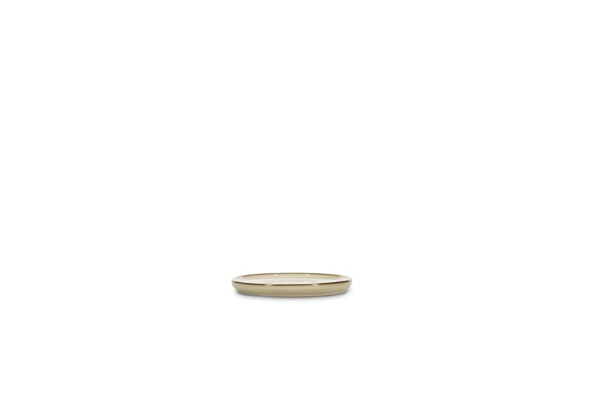 Plat Salt & Pepper Meridian en faïence beige Ø15x2cm