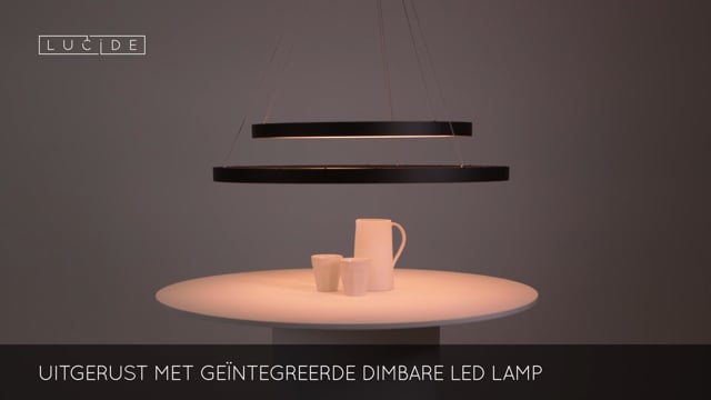 Lucide Premium Vidal - Hanglamp - Ø 78 cm - LED Dimb. - 1x92W 2700K - Zwart Lucide Premium Vidal - Hanglamp - Ø 78 cm - LED Dimb. - 1x92W 2700K - Zwart