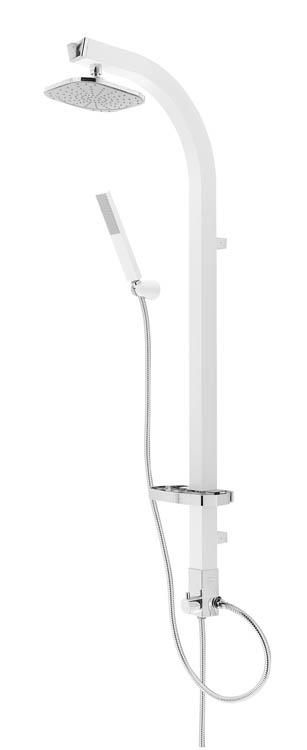 Set de douche Manu blanc-chrome