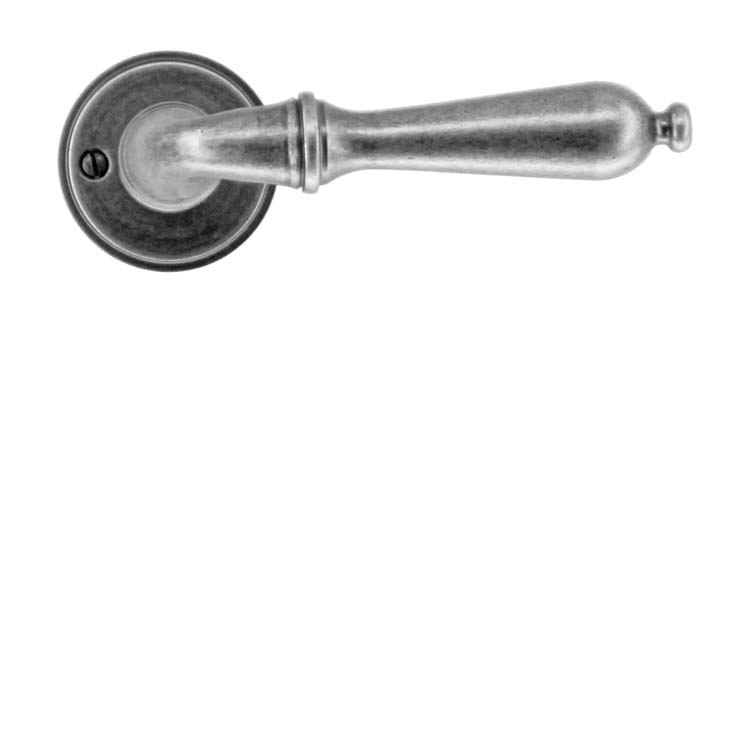 Poignée de porte amalfi vieil argent sans rosace
