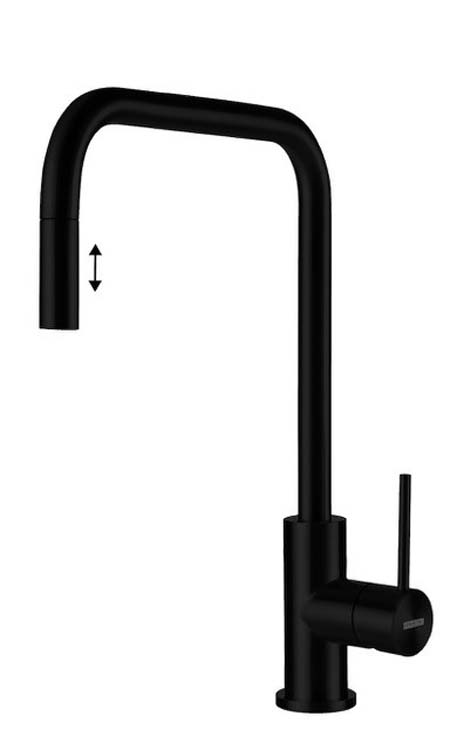 Robinet de cuisine Lorreine Spey noir bec extractible