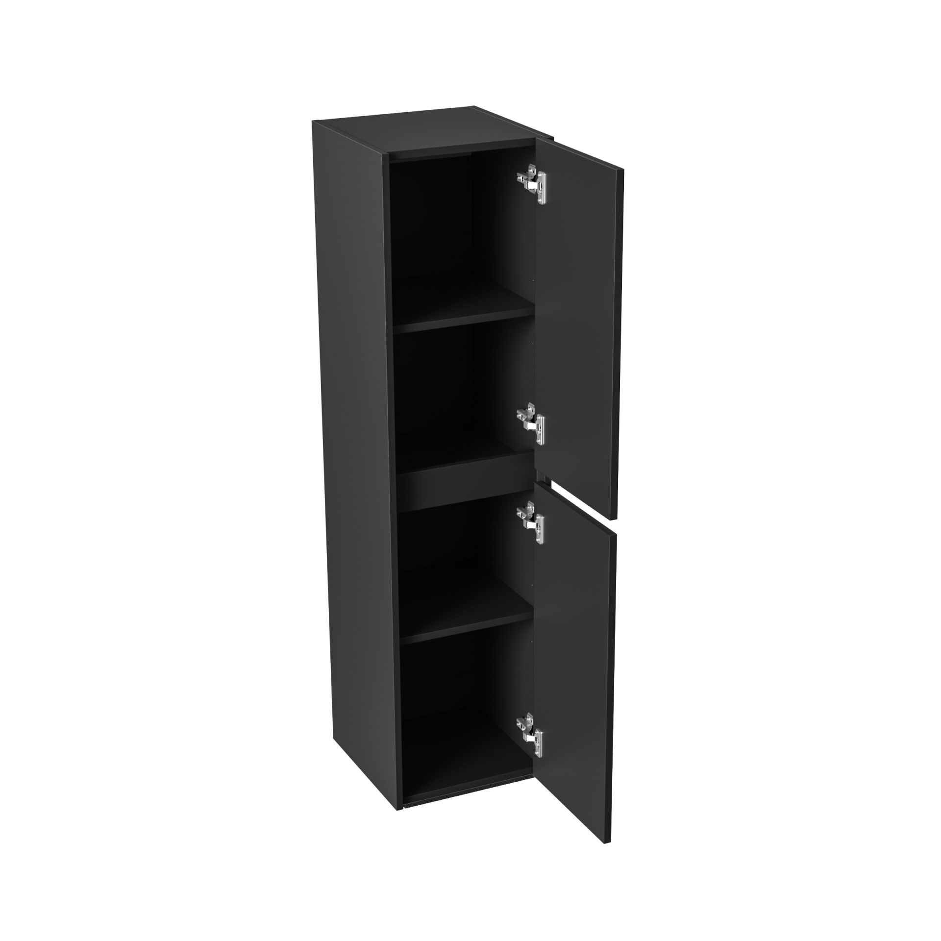 Kolomkast Vito mat zwart hangend 135x35x35cm