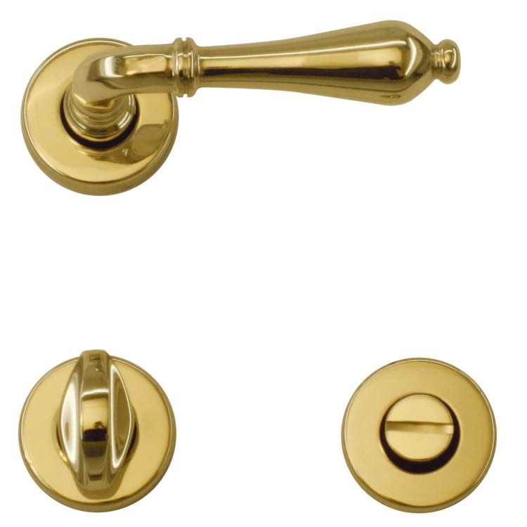 Poignée de porte pro pescara cuivre avec serrure toilette