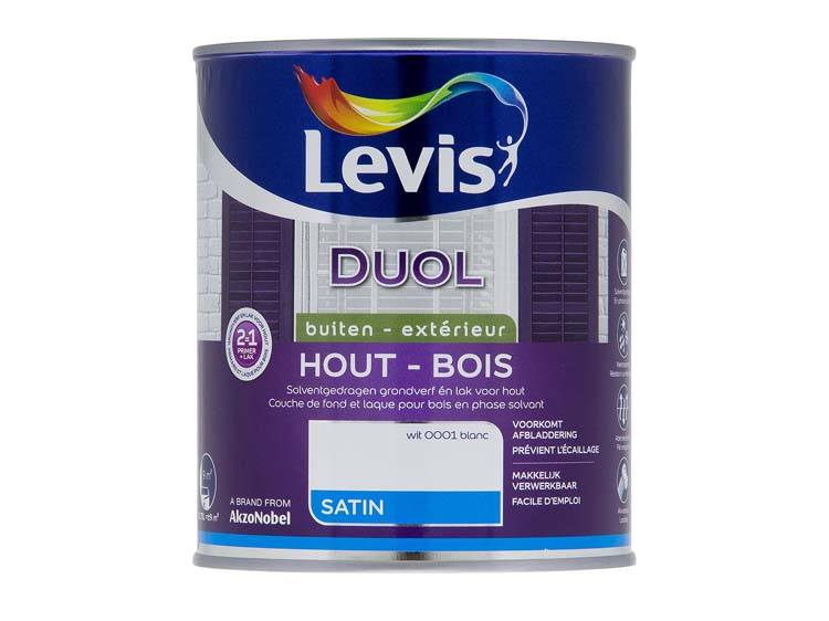 Levis Duol houtlak zijdeglans 0,75l wit