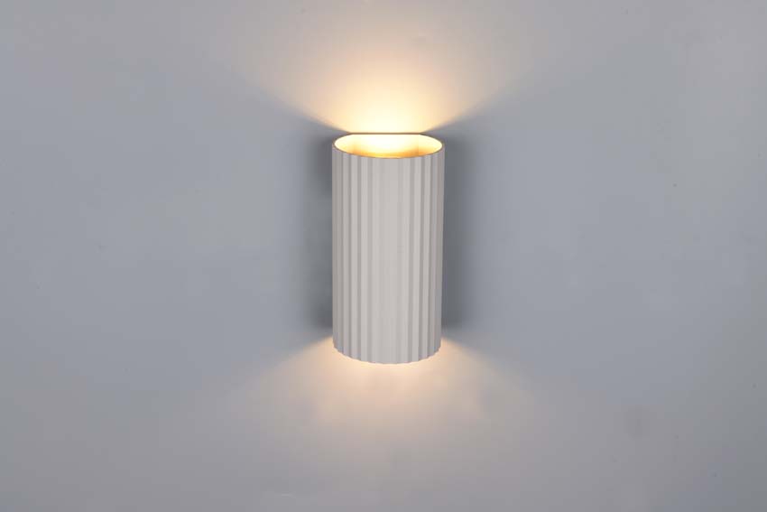 Applique murale - Gris - 9,5x18x8cm - Dimmable - GU10 - 2x10W