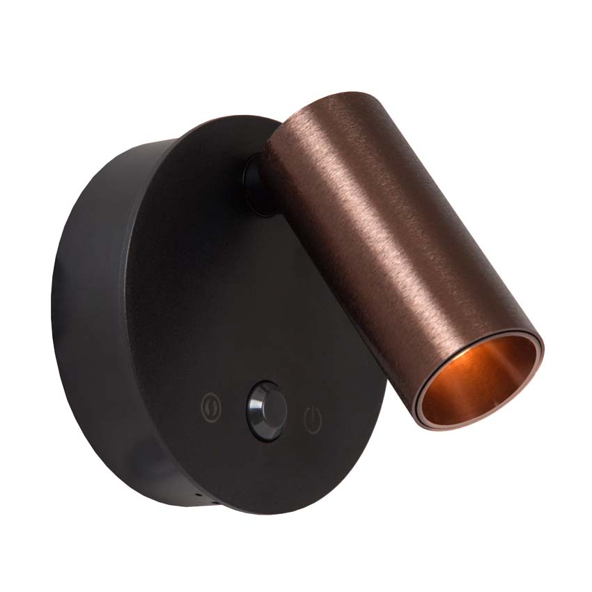 Applique mural Rechargeable Rune - café - Ø8,1cm - LED dimmable - 1x2W - 2700K/4000K -  détecteur de mouvement - magnétique