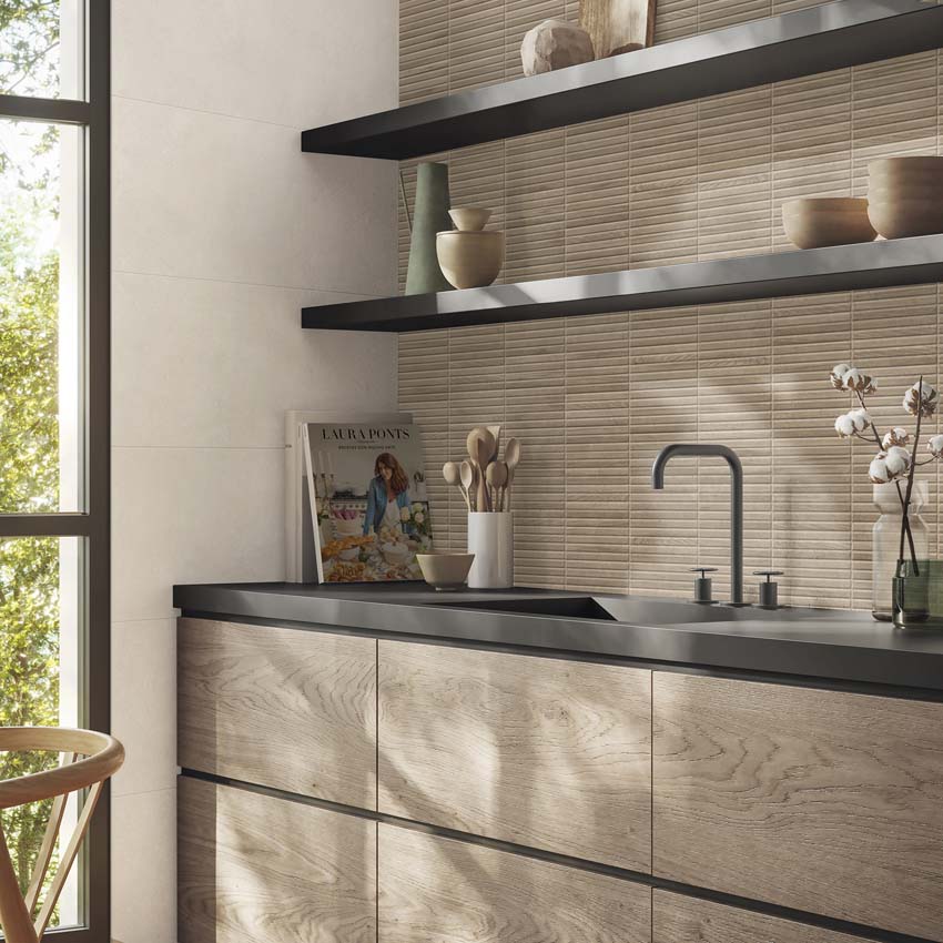 Wandtegel Tamarindo mat bruin 30x90cm