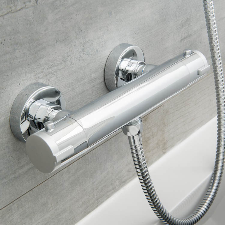 Douchekraan thermostatisch Levi 12cm HOH chroom Douchekraan thermostatisch Levi 12cm HOH chroom