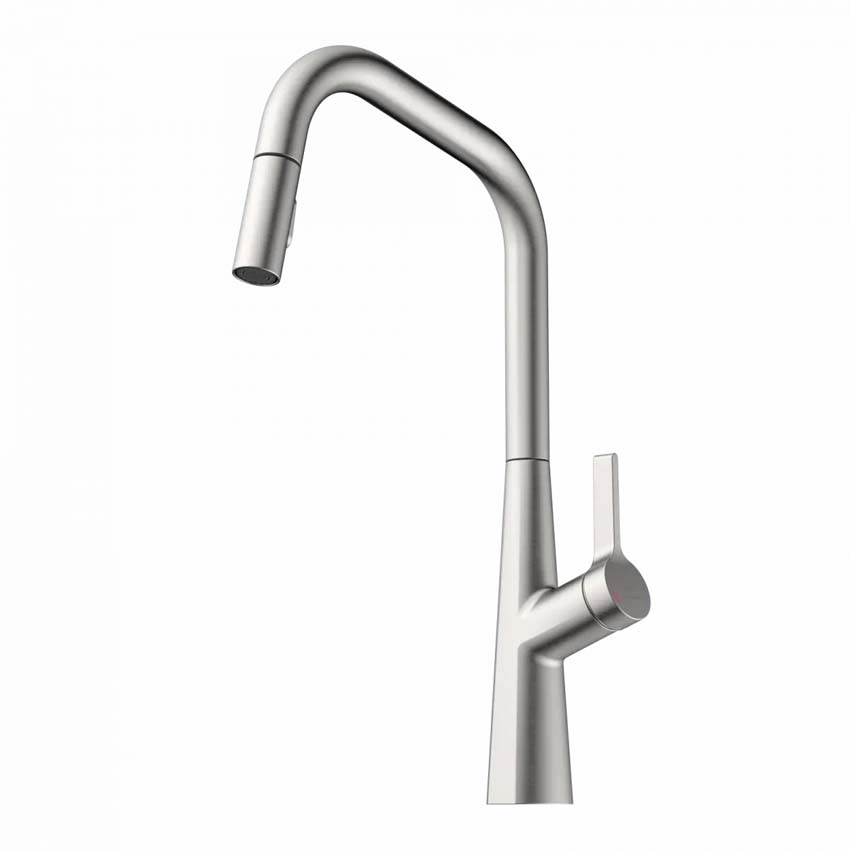 Robinet de cuisine Wasserwerk WK 9 Edge aspect inox avec bec extractible