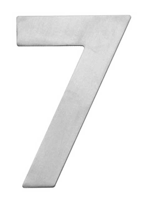 Huisnummer 7 inox 13cm