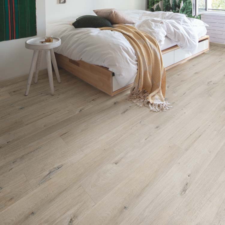 Staal Quick-step alpha vinyl medium planks Katoen Eik Wit Blos