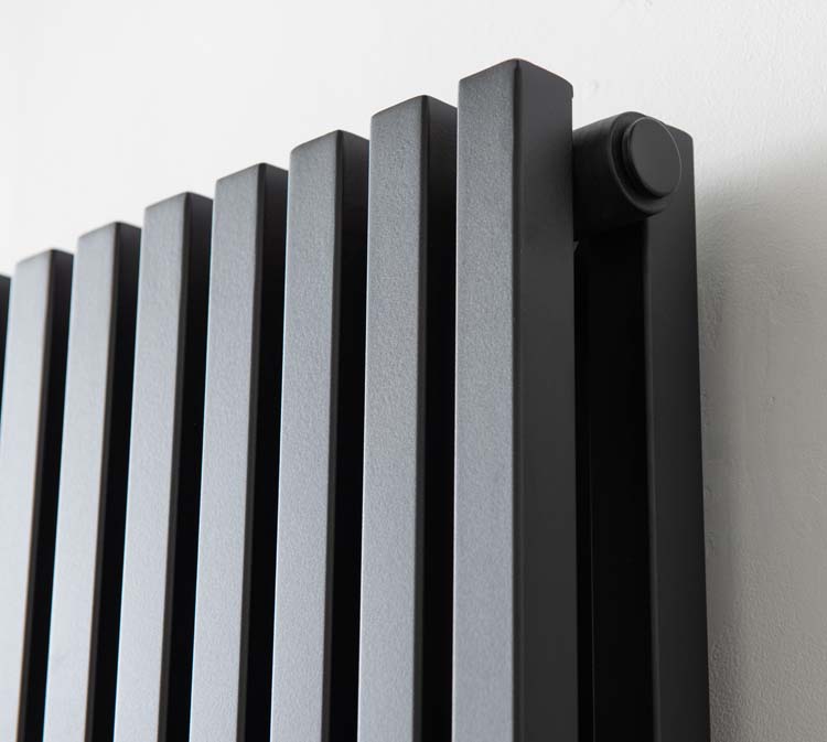 Radiateur Devon 180 x 46,5 cm double noir mat 2062 watt