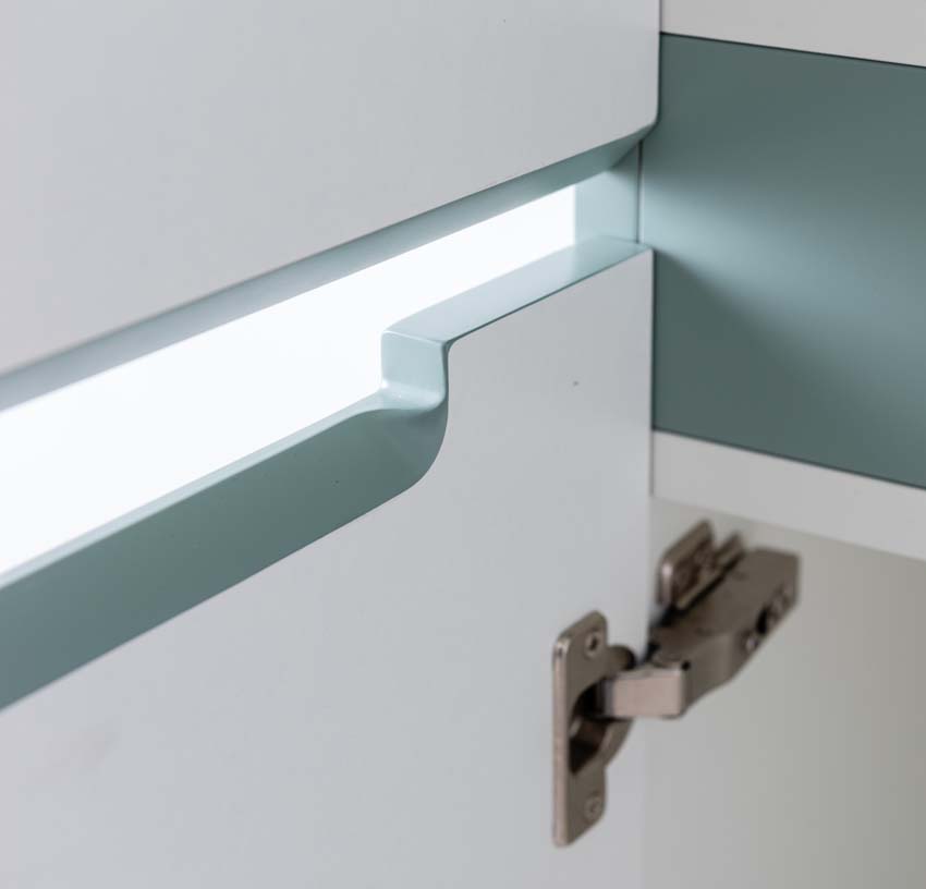 Armoire colonne Truman gris-vert suspendue 170x40x35cm