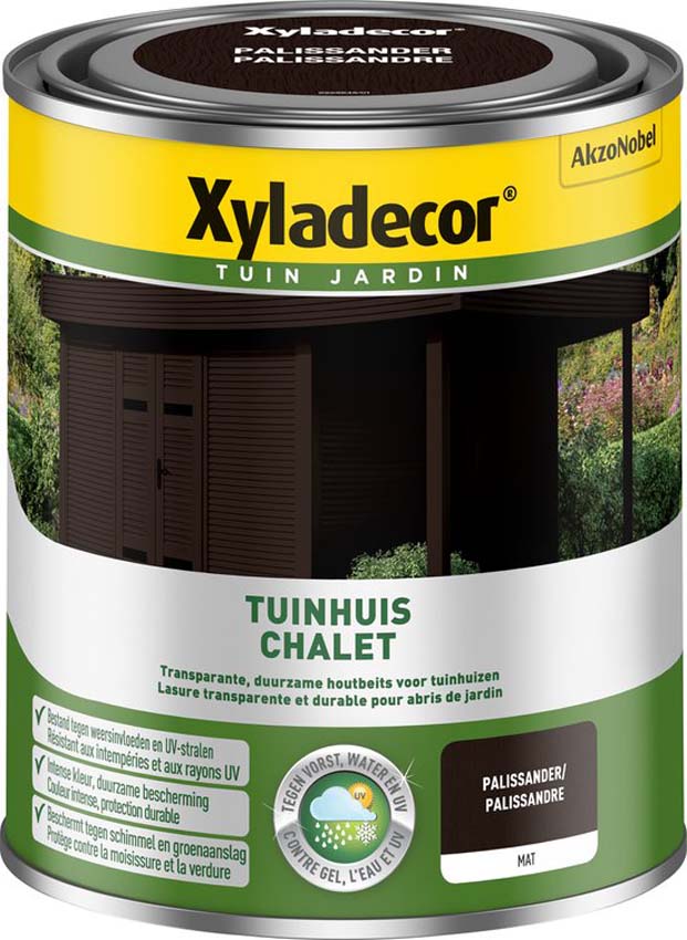 Houtbeits tuinhuis Xyladecor palissander 750ML