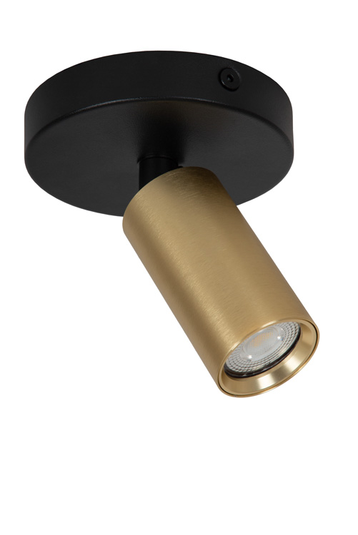 Plafondlamp - mat goud/messing - Ø10cm - 1xGU10 - 50W