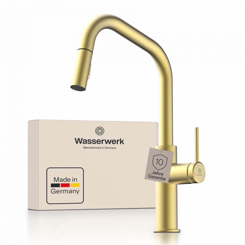 Robinet de cuisine Wasserwerk WK 13 Edge or mat avec bec extractible
