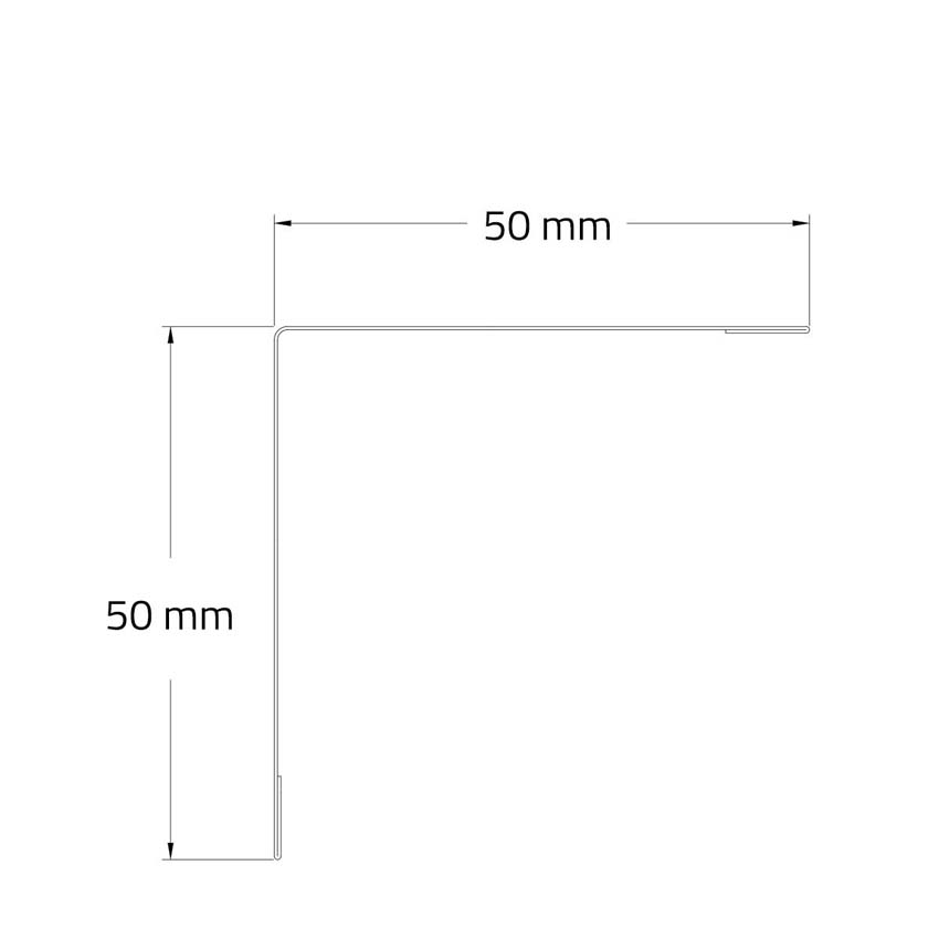 Hoekprofiel voor Line up outdoor metaal grafietgrijs