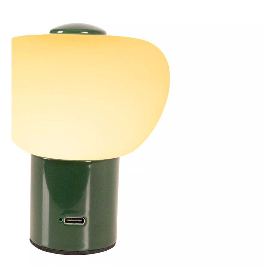 Lucide Essential Gustav - Lampe de table rechargeable - Batterie/Pile - H9,5cm - LED dimmable - 1x0,8W 2700K - Vert