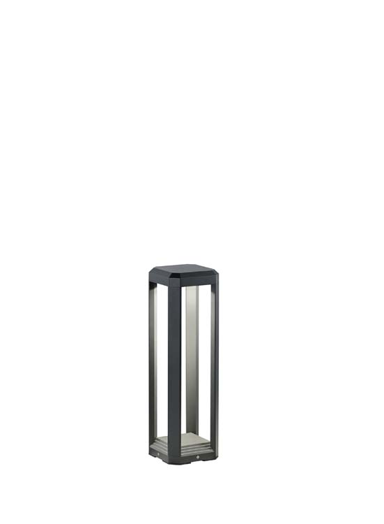 Lantaarn antraciet incl LED 11W 3000K 1100LM H50cm