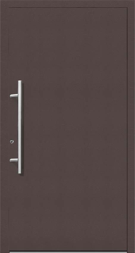 Porte extérieure pvc avec finition alu Lepo anthra L980 X H2180 mm G