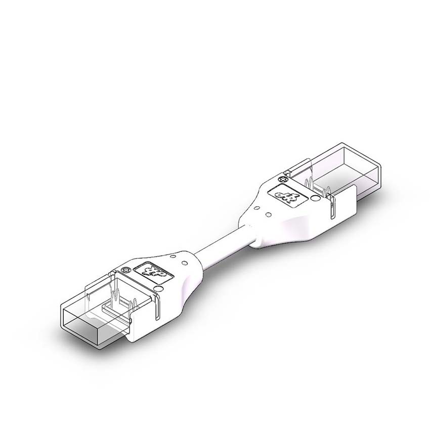 Connecteur central avec câble pour bande LED 8 mm