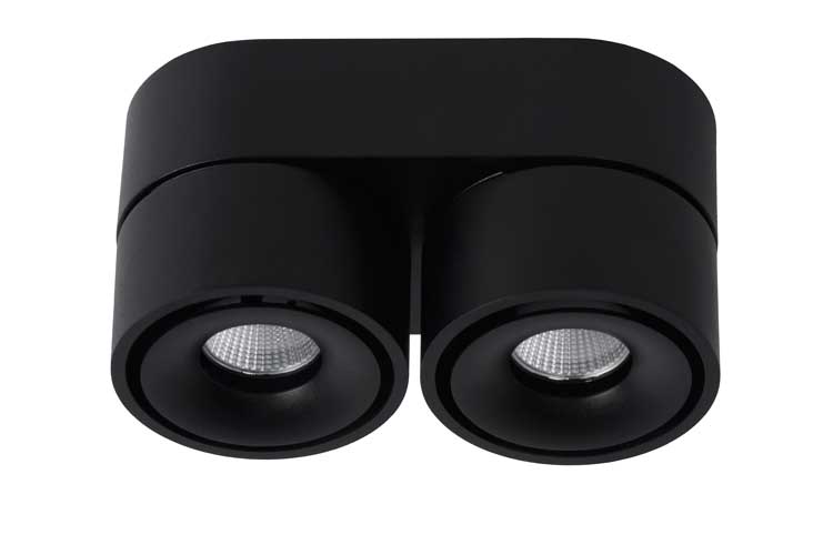 Lucide YUMIKO - Spot plafond - LED Dim. - 2x8W 2700K - Noir