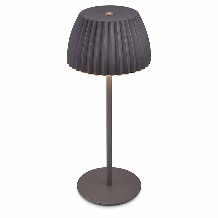 Tafellamp Veluna - zwart - 36.5cm - dimbaar - LED - 2W - 2700K - IP44 - USB