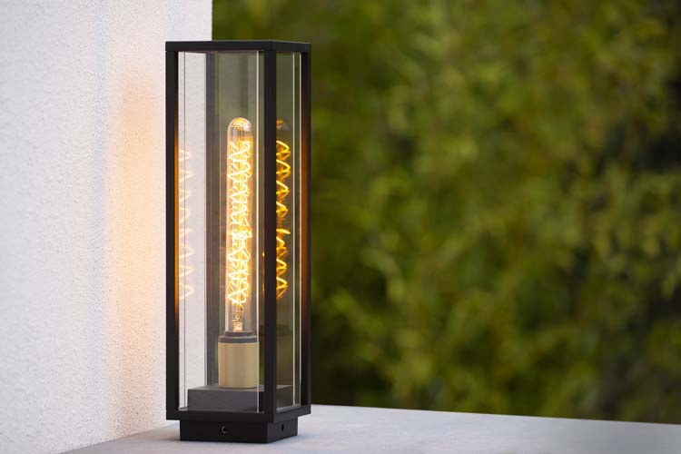 Borne extérieure - noir - E27 - 15W - IP54