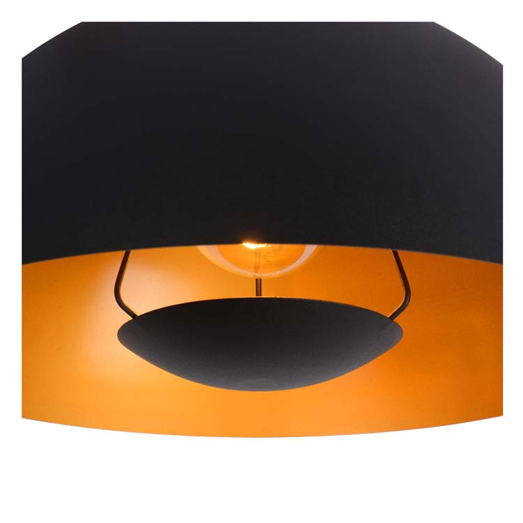 Lucide SIEMON - Hanglamp - Ø 40 cm - 1xE27 - Zwart