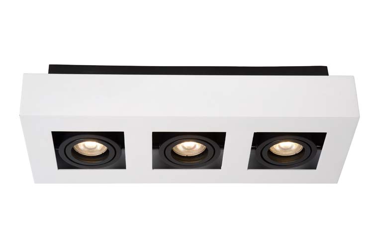 Plafonnier - blanc - dimmable - LED - GU10 - 3x5W - 2200/3000K