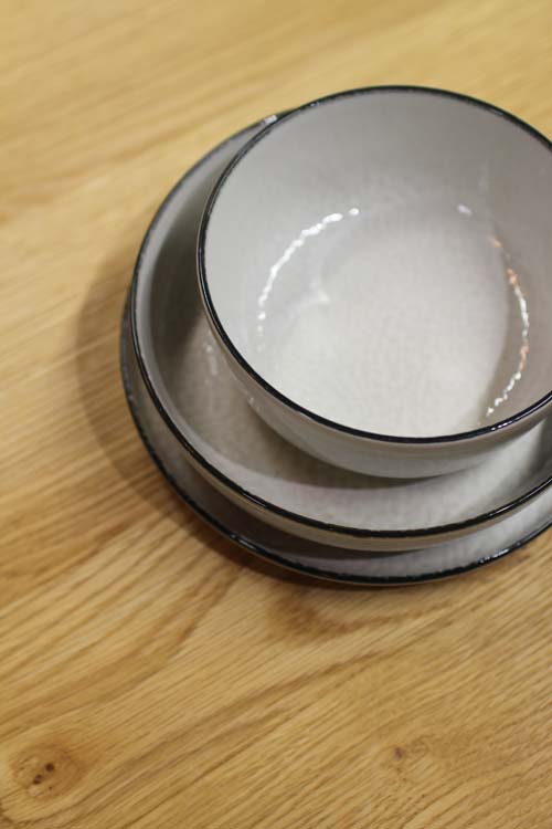 Diep bord Gravel wit 18,5 x H 5 cm