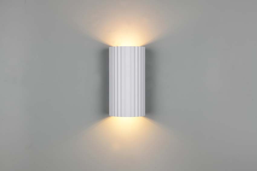 Applique murale - Blanc - 9,5x18x8cm - Dimmable - GU10 - 2x10W