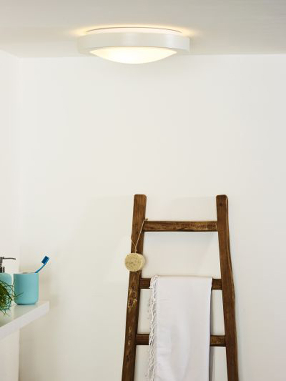 Plafonnier - blanc - Ø35cm - E27 - rond