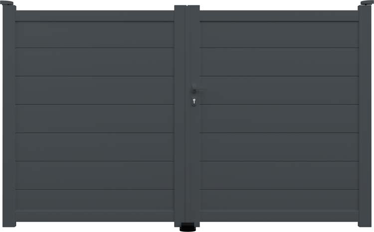 Portail battant Salamanca alu anthracite 300x192cm