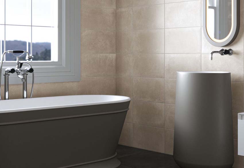 Carrelage mural Athena mat beige 25x50cm