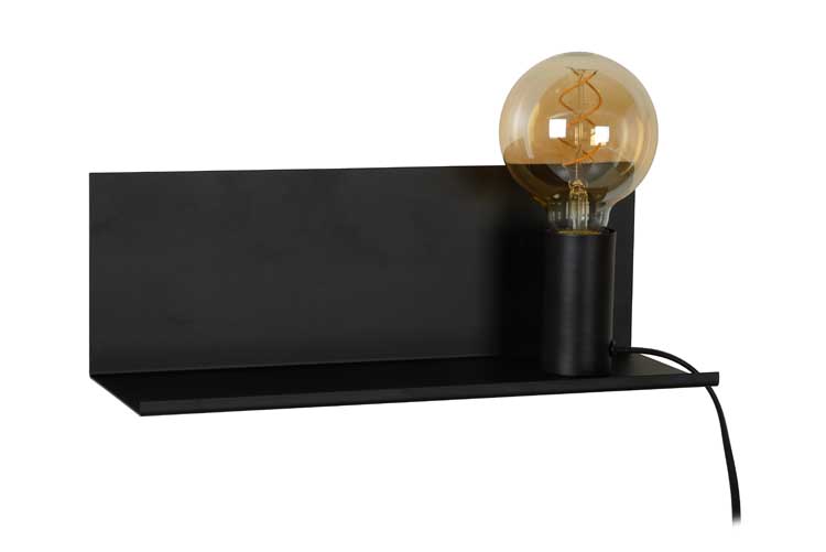 Lucide SEBO - Bedlamp - E27 - Zwart