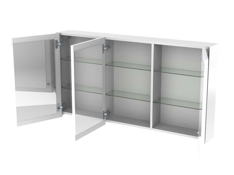 Armoire de toilette Oslo miroir intérieur 3 portes 1000 mm