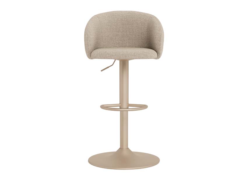 Chaise de bar Nora avec pied trompette beige