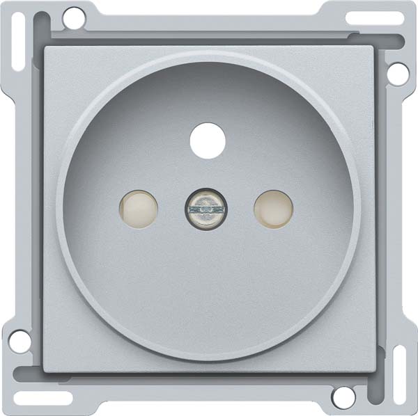 Centraalplaat Niko stopcontact + aarding 21mm intense sterling